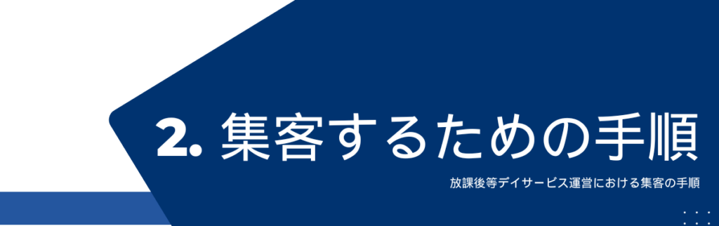 放課後等デイサービスが行うべき集客するための手順